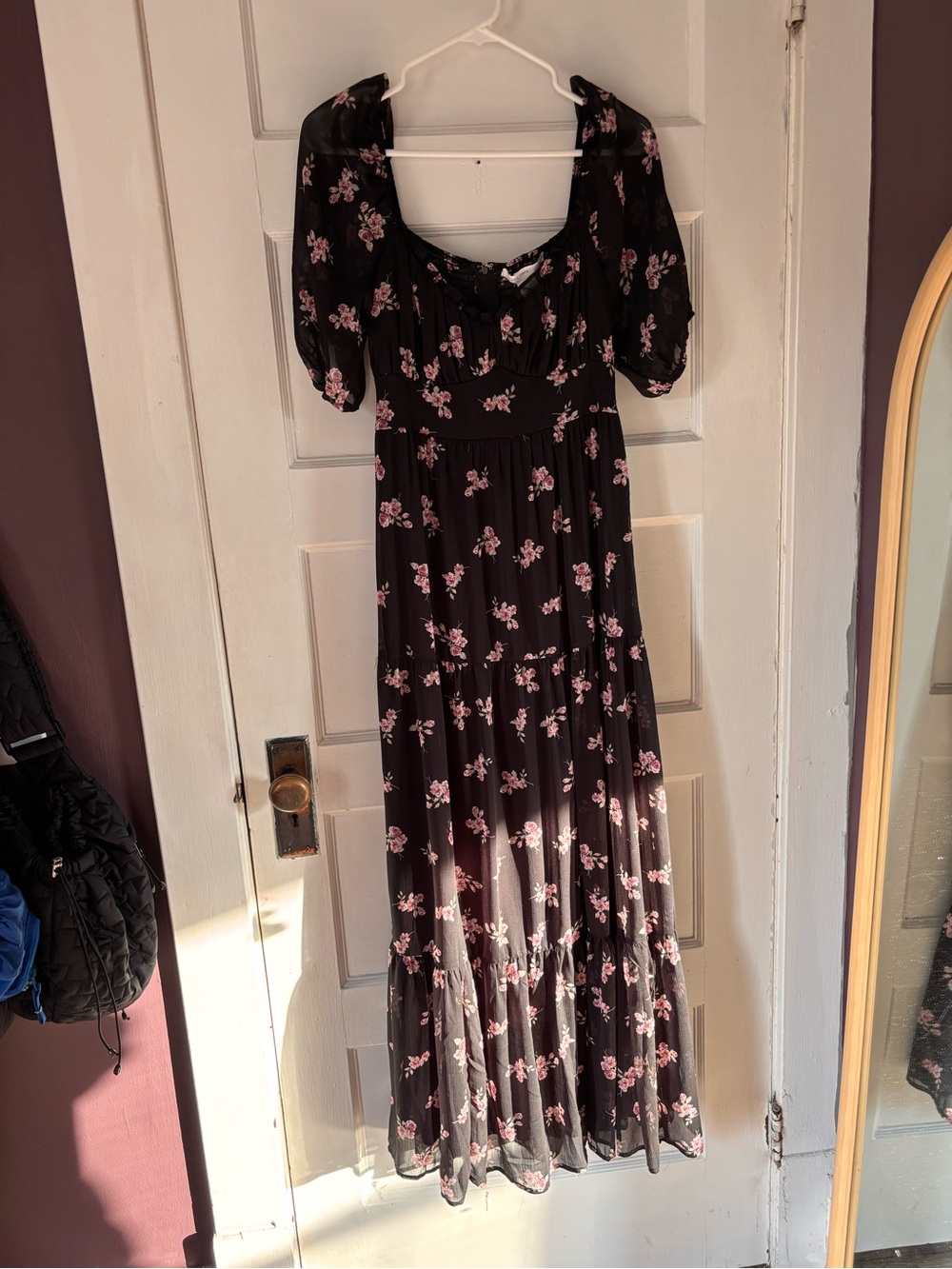 Altar’d State Women’s Black Floral Maxi Dress